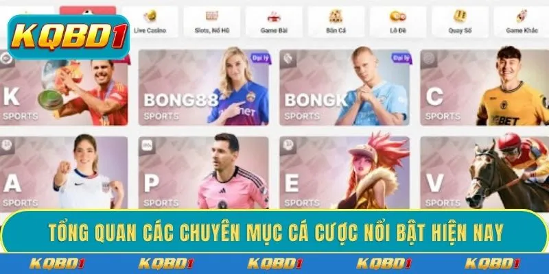 Tổng quan các chuyên mục cá cược nổi bật hiện nay